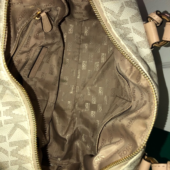 Michael Kors Grayson Large White Logo Satchel - Picture 6 of 6